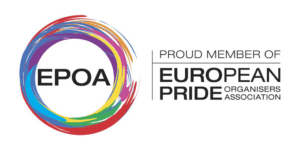 Logo of the European Pride Organisers Association (EPOA).