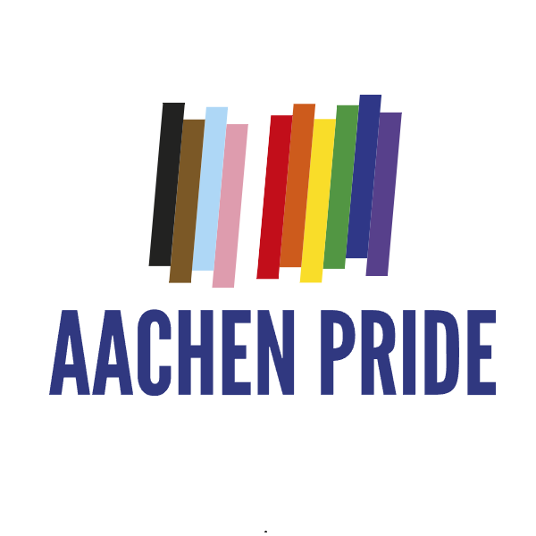 Ein grafisches Icon, das ein abgerundetes Quadrat in den Farben der Regenbogenflagge zeigt, angeordnet in diagonalen Streifen. In der Mitte des Icons befindet sich ein großes weißes Herz, daneben ein Ausrufezeichen. Das Design steht symbolisch für Liebe und dringende Aufmerksamkeit innerhalb der LGBTQ+ Community. Der Hintergrund des Icons ist hellgrau.