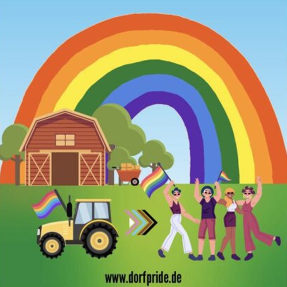 Das Logo des CSD Dortmund besteht aus den Buchstaben "csd" in schwarzer Schrift. Im Hintergrund befindet sich eine organisch geformte Fläche, die von oben nach unten in den Farben Türkis, Blau und Rosa verläuft. Unter den Buchstaben "csd" steht in kleinerer schwarzer Schrift "DORTMUND".