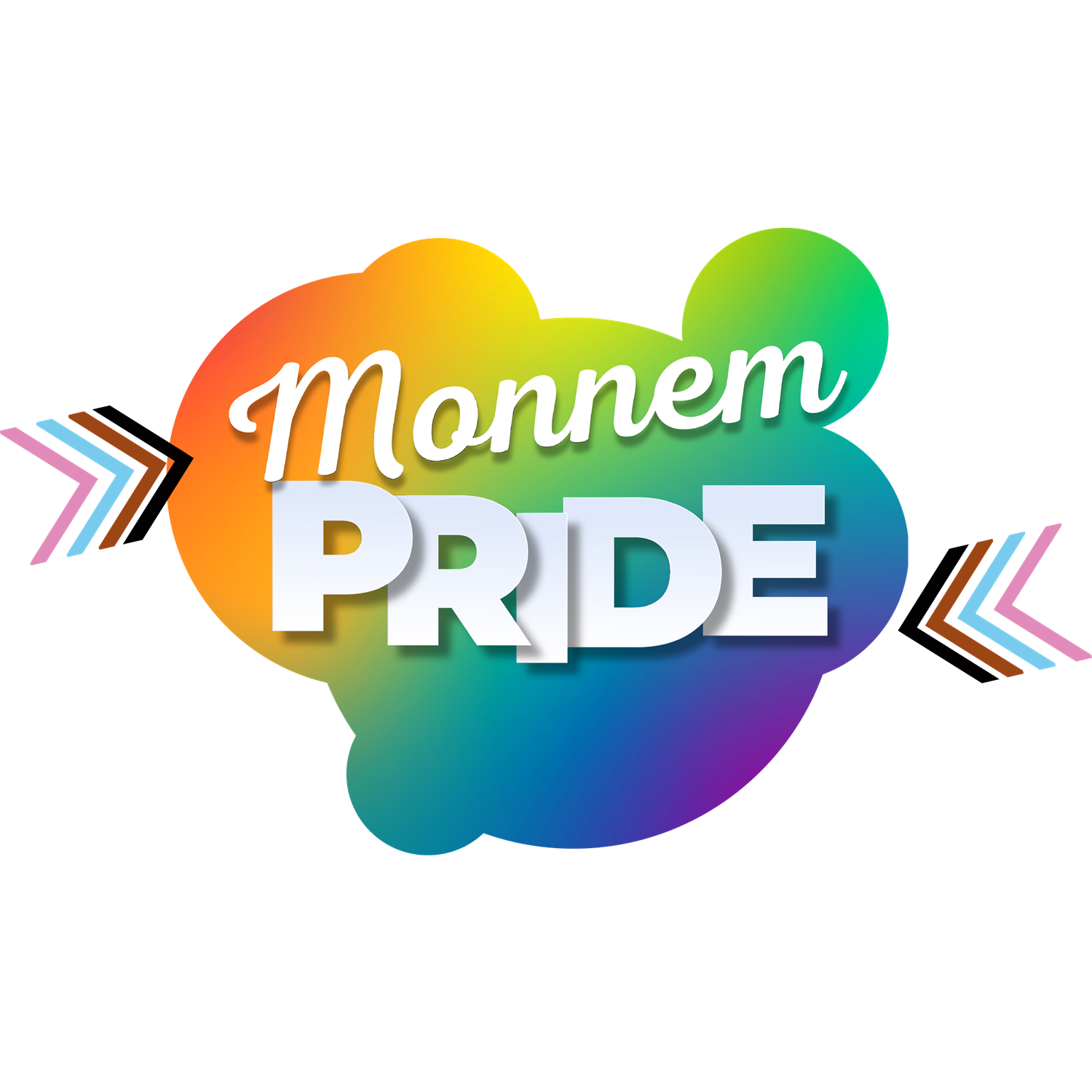 Das Bild zeigt das Logo des CSD Mannheim. Es besteht aus den Buchstaben "CSD" in großen, schwarzen, schablonenartigen Buchstaben, die vor einem Hintergrund in den Farben der Regenbogenflagge angeordnet sind. Unter "CSD" steht "Rhein-Neckar" in kleinerer, schwarzer Schrift. Die Farben der Regenbogenflagge verlaufen horizontal von oben nach unten: Rot, Orange, Gelb, Grün, Blau und Violett. Um das Logo herum befinden sich eckige Klammern, die dem Design einen grafischen Rahmen verleihen.