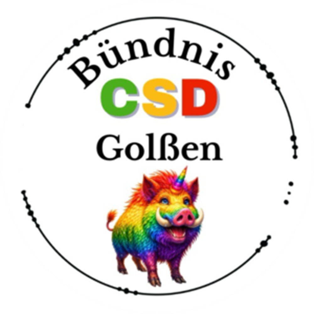Logo des CSD Goslar. Es zeigt eine stilisierte Skyline von Goslar in Regenbogenfarben. Darunter steht in weißen Buchstaben "CSD Goslar" auf einem regenbogenfarbenen Hintergrund. Unter dem Schriftzug sind die Worte "SICHTBARKEIT" (in Rosa), "VIELFALT" (in Hellblau) und "AKTZEPTANZ" (in Braun) zu sehen.